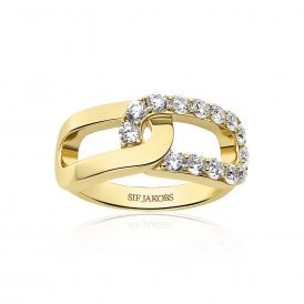 Sif Jakobs 18ct Gold Plated Capizzi Due Ring SJ-R42238-CZ-YG-52