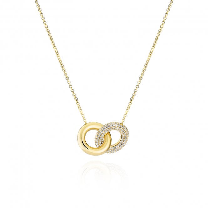 Sif Jakobs 18ct Gold Plated Carrara Due Piccolo Necklace SJ-N2477-CZ-YG