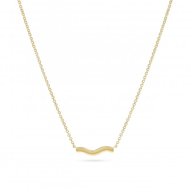 Sif Jakobs 18ct Gold Plated Ellera Waves Pianura Necklace SJ-N3859-YG