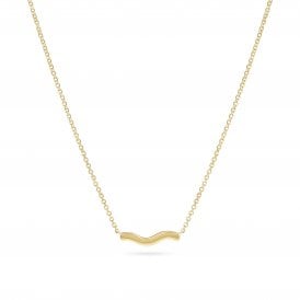 Sif Jakobs 18ct Gold Plated Ellera Waves Pianura Necklace SJ-N3859-YG
