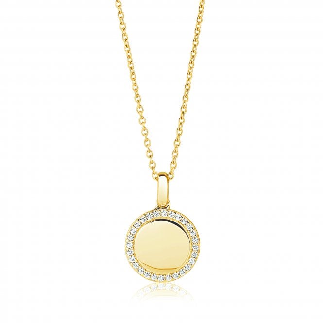 Sif Jakobs 18ct Gold Plated Follina Necklace SJ-P3780-CZ-YG38-45