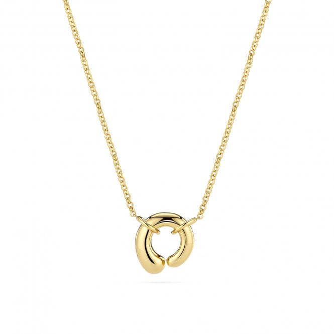 Sif Jakobs 18ct Gold Plated Goccia Circolo Pianura Necklace SJ-N2586-YG