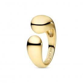Sif Jakobs 18ct Gold Plated Goccia Pianura Ring SJ-R2481-YG-52