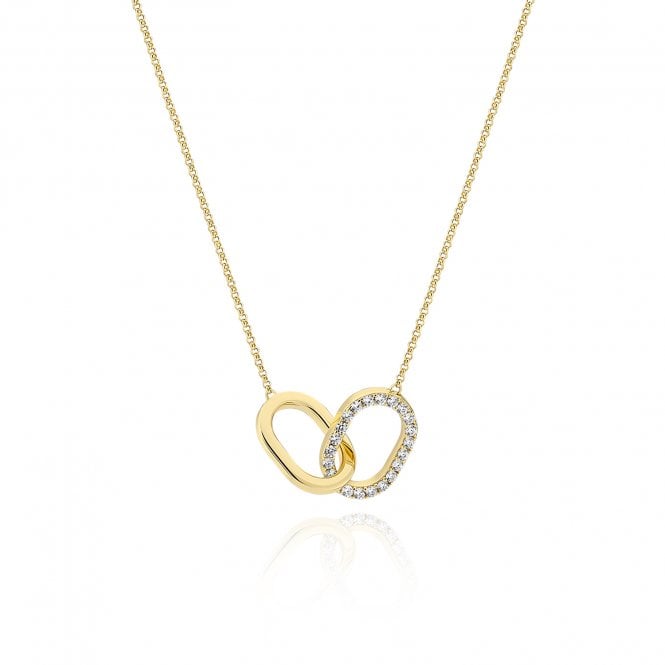 Sif Jakobs Gold Plated Capizzi Due Piccolo Necklace SJ-N42229-CZ-YG