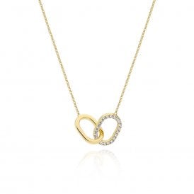 Sif Jakobs Gold Plated Capizzi Due Piccolo Necklace SJ-N42229-CZ-YG