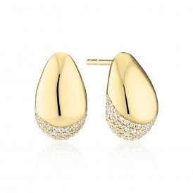 Sif Jakobs Gold Plated Goccia Earrings SJ-E2479-CZ-YG