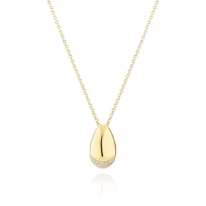 Sif Jakobs Gold Plated Goccia Necklace SJ-N2479-CZ-YG
