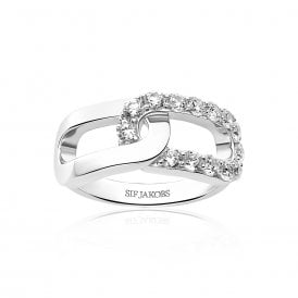 Sif Jakobs Sterling Silver Capizzi Due Ring SJ-R42238-CZ