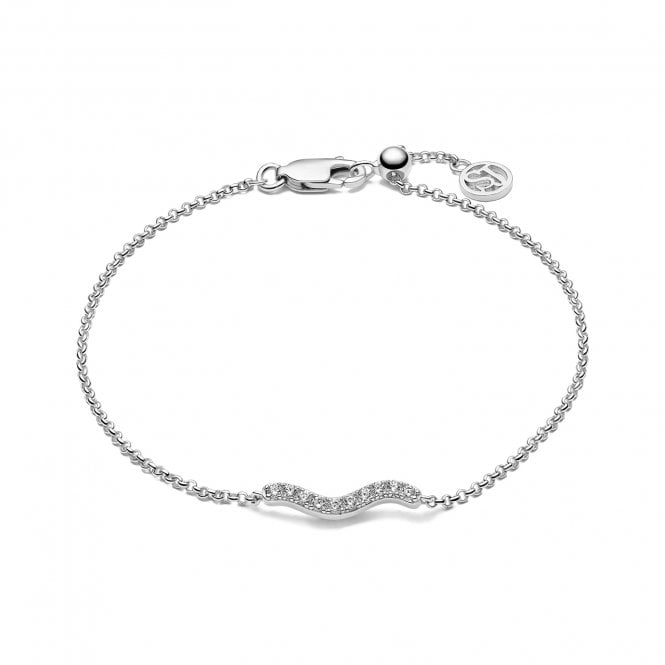 Sif Jakobs Sterling Silver Ellera Waves Bracelet SJ-B3859-CZ