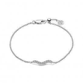 Sif Jakobs Sterling Silver Ellera Waves Bracelet SJ-B3859-CZ