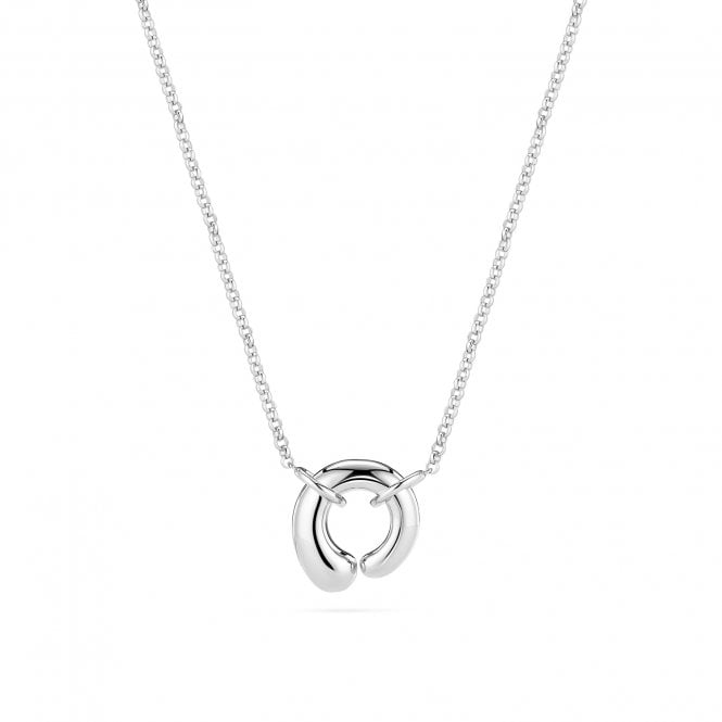 Sif Jakobs Sterling Silver Goccia Circolo Pianura Necklace SJ-N2586