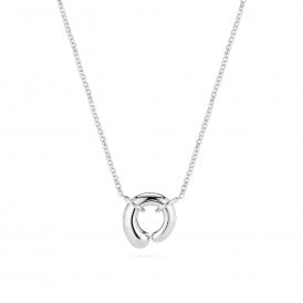 Sif Jakobs Sterling Silver Goccia Circolo Pianura Necklace SJ-N2586