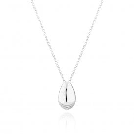 Sif Jakobs Sterling Silver Goccia Necklace SJ-N2479-CZ