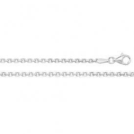 Silver 18" Faceted Belcher Chain