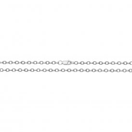 Silver 20" Faceted Belcher Chain