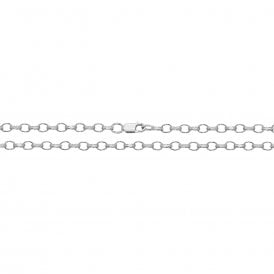 Silver 20" Faceted Belcher Chain