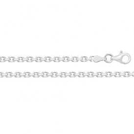 Silver 22" Faceted Belcher Chain