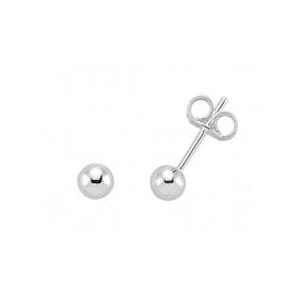 Silver 3mm Ball Stud Earrings
