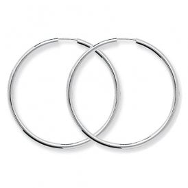 Silver 40mm Hoop Earrings