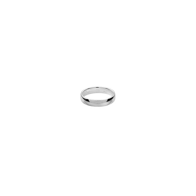 Lowry Sterling Silver Silver 4mm Court Wedding Ring