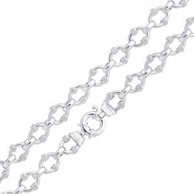 Silver 7.5" Fancy Handmade Bracelet