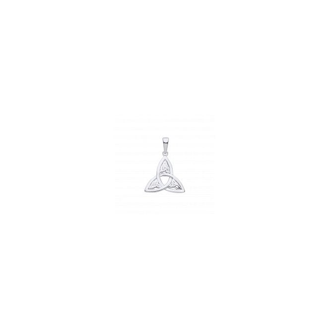 Lowry Sterling Silver Silver Celtic Trinity Knot Pendant & Chain