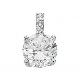 Silver Cz Pendant & Chain
