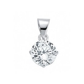Silver Cz Pendant & Chain