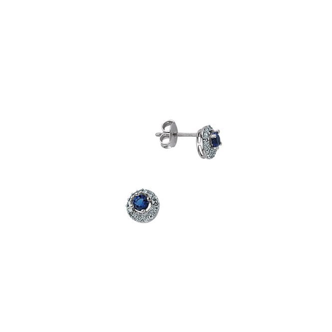 Lowry Sterling Silver Silver CZ Sap Earrings