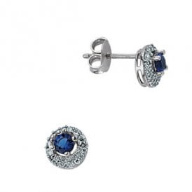 Silver CZ Sap Earrings