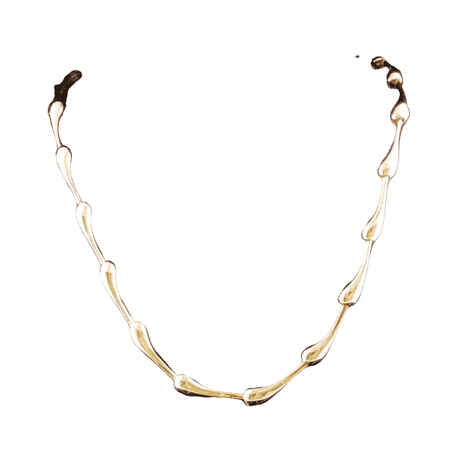 Lowry Sterling Silver Silver Fancy 18ct Gold Plated Necklet