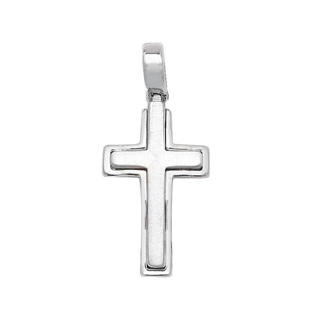 Lowry Sterling Silver Silver Fancy Cross & Chain