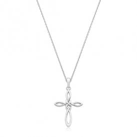 Silver Fancy Cross & Chain
