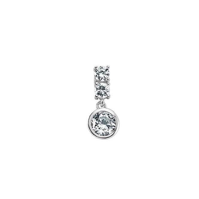 Lowry Sterling Silver Silver Fancy Cz Pend & Chain