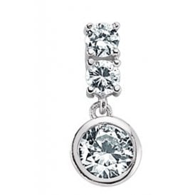 Silver Fancy Cz Pend & Chain