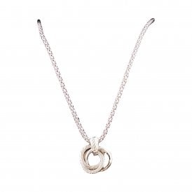 Silver Fancy Cz Pendant & Chain