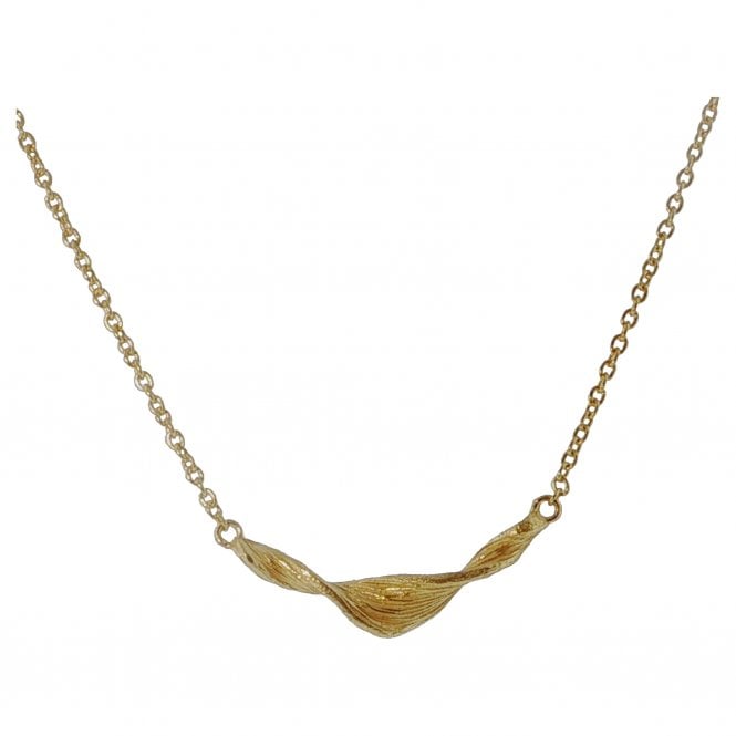 Lowry Sterling Silver Silver Fancy Gold Plated Fancy Necklet