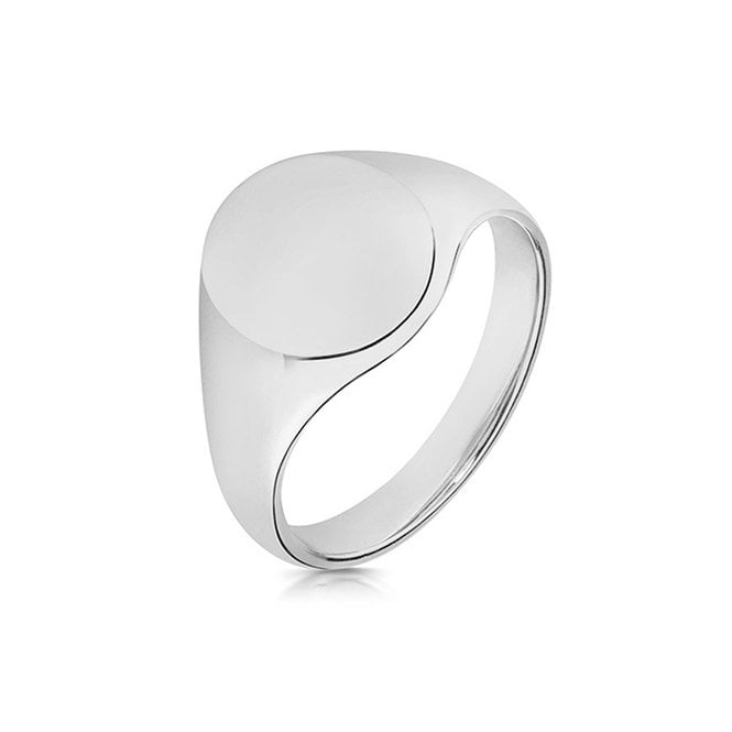 Lowry Sterling Silver Silver Gents Plain Signet Ring