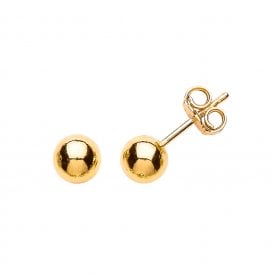 Silver Gold Plated 6mm Ball Stud Earrings