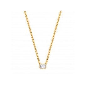 Silver Gold Plated Cz Necklet
