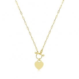 Silver Gold Plated Fancy Heart Necklet