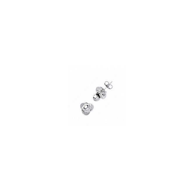 Lowry Sterling Silver Silver Knott Stud Earrings