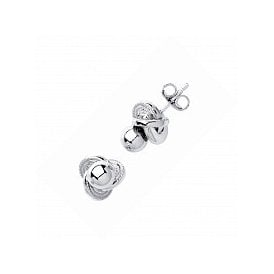 Silver Knott Stud Earrings