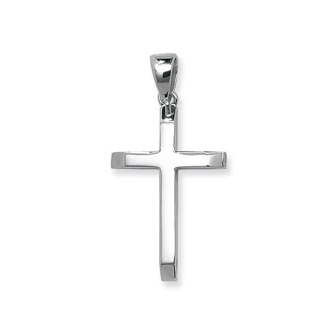 Lowry Sterling Silver Silver Large Cross & Chain