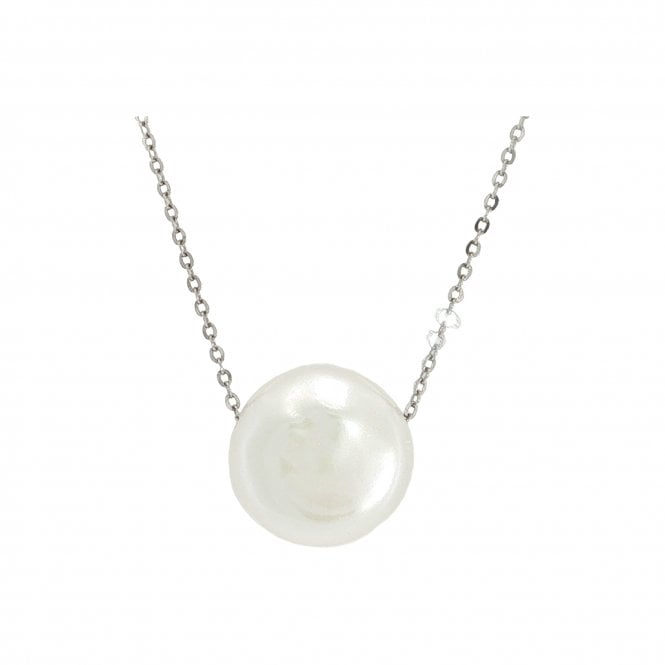 Lowry Sterling Silver Silver Pearl Pendant & Chain