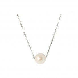 Silver Pearl Pendnat & Chain