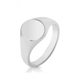 Silver Plain Signet Ring