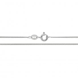 Silver18" Rhod Curb Chain