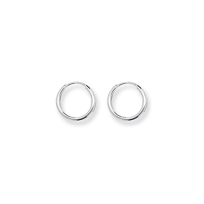 Lowry Sterling Silver Sterling Silver 11mm Plain Hoops