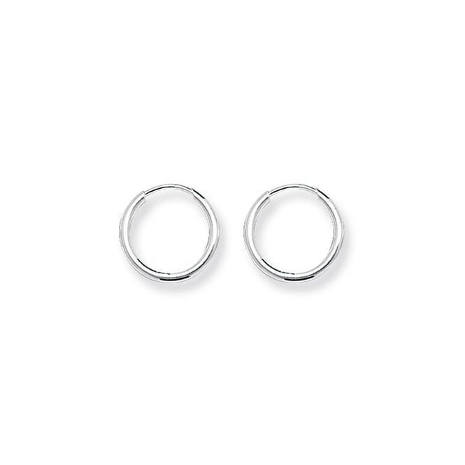 Lowry Sterling Silver Sterling Silver 13mm Plain Hoops